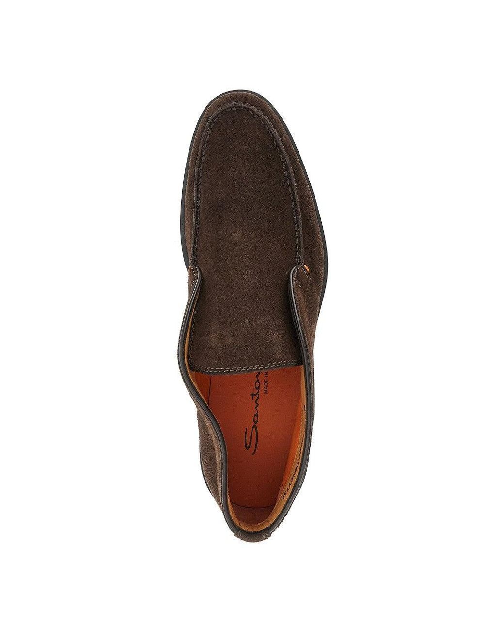 Santoni Brown Suede Leather Desert Boots 7 for men