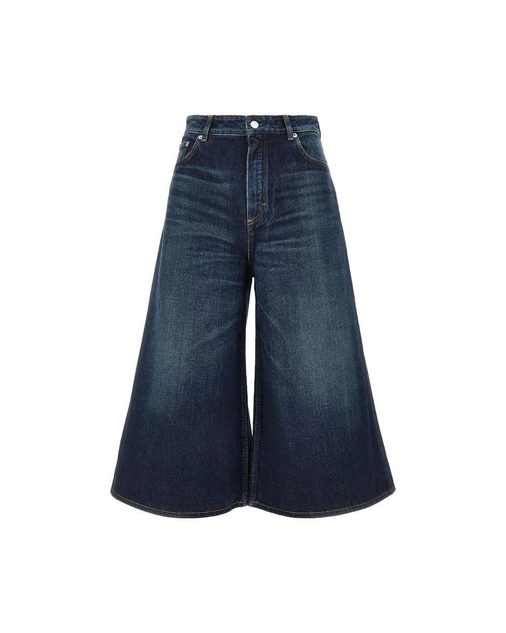 Alaïa Blue Denim Palazzo Shorts