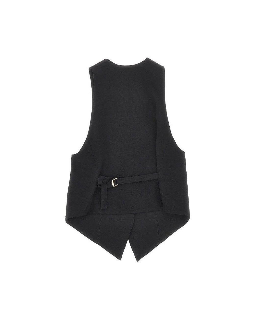 Alberta Ferretti Black Embroidered Tailored Vest