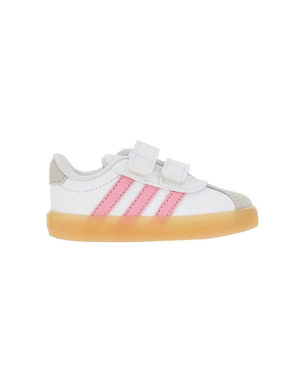 Adidas Originals White 'Vl Court 3.0' Leather Sneakers Kids