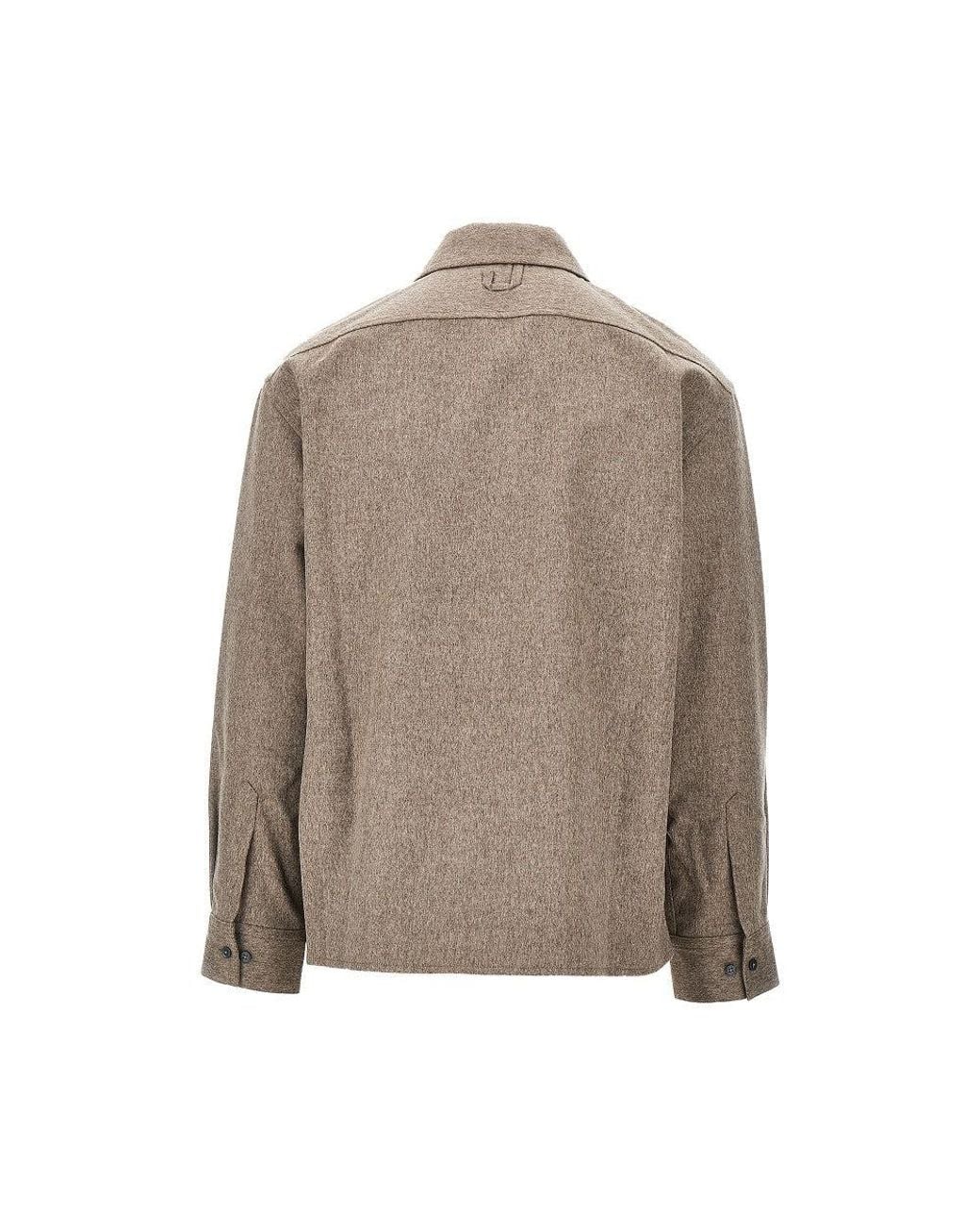 Jacquemus Brown 'Flash' Wool Shirt for men