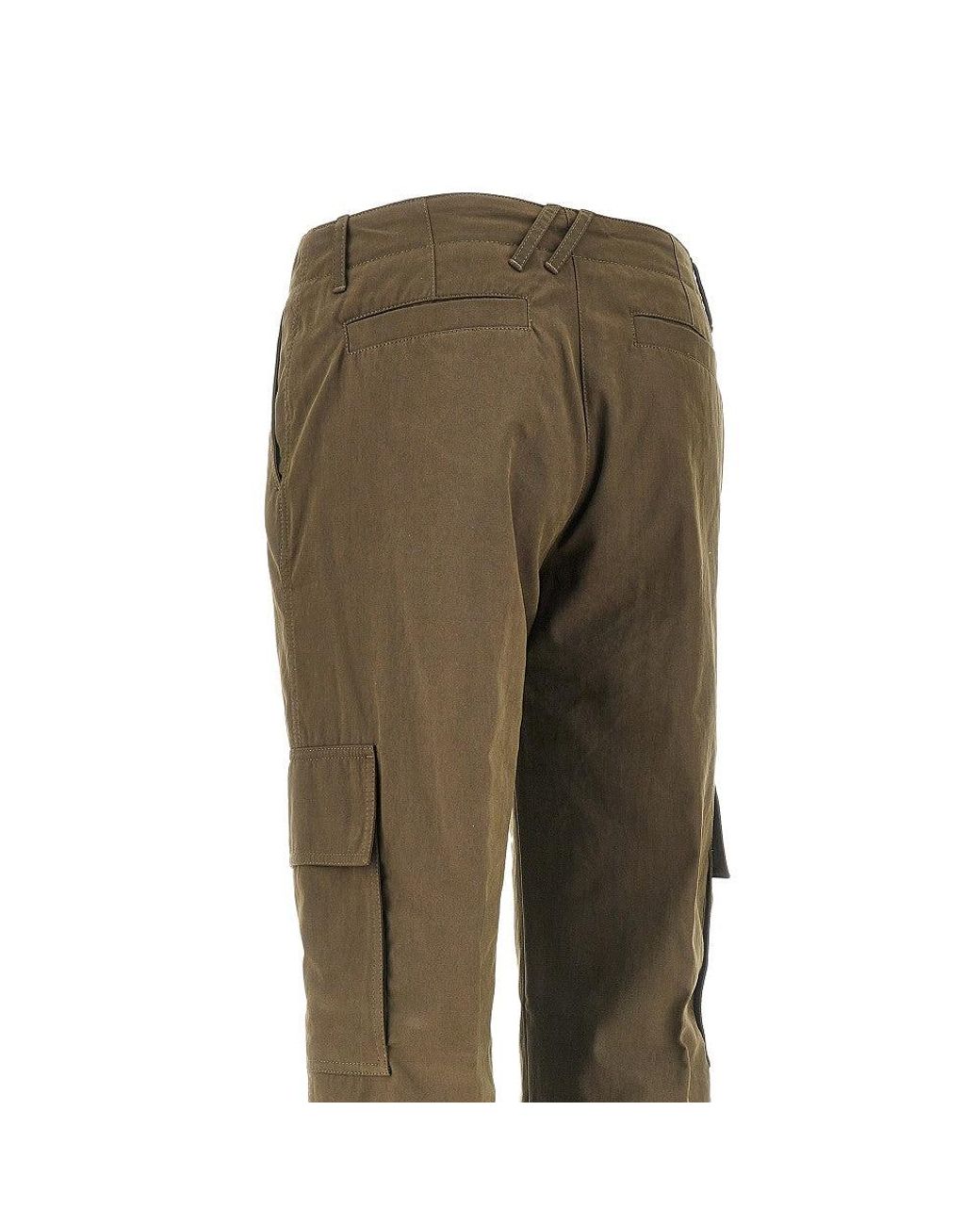 Burberry Green Gabardine Cargo Pants