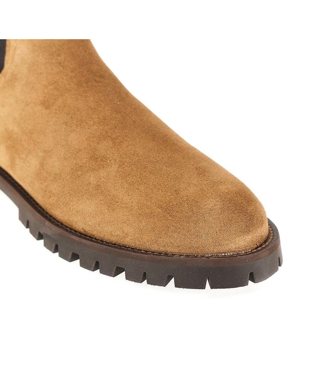 COPENHAGEN Brown Suede Leather Chelsea Boots for men
