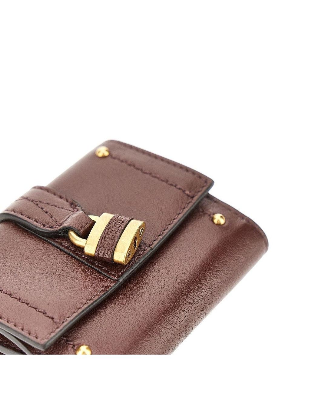 Chloé Purple 'Mini Paddington' Tri-Fold Wallet