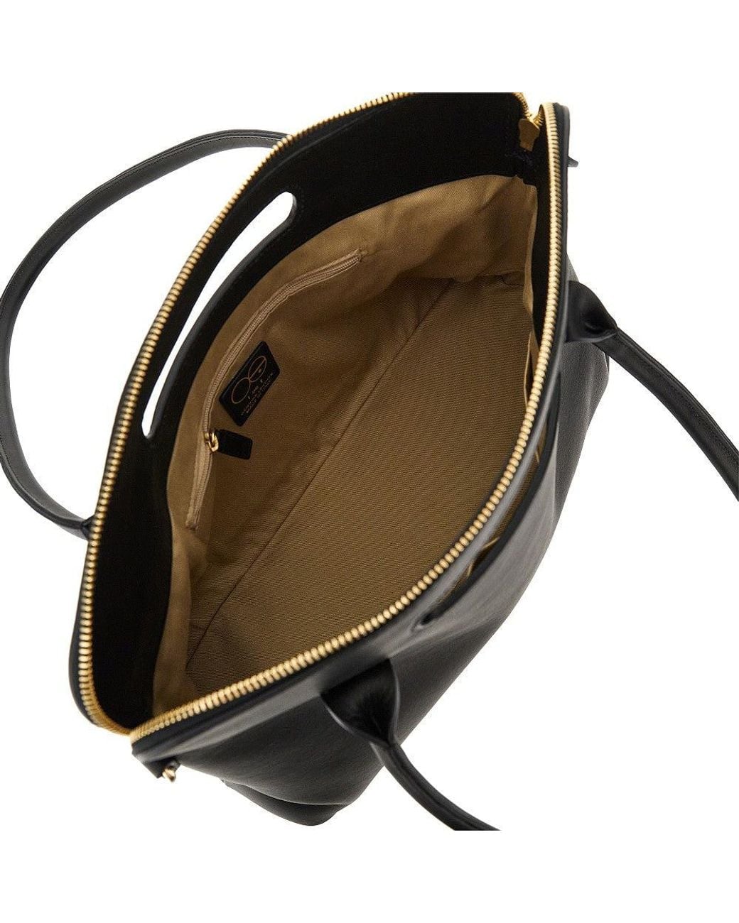 IOEF Black 'Dalia Promenade' Leather Tote Bag