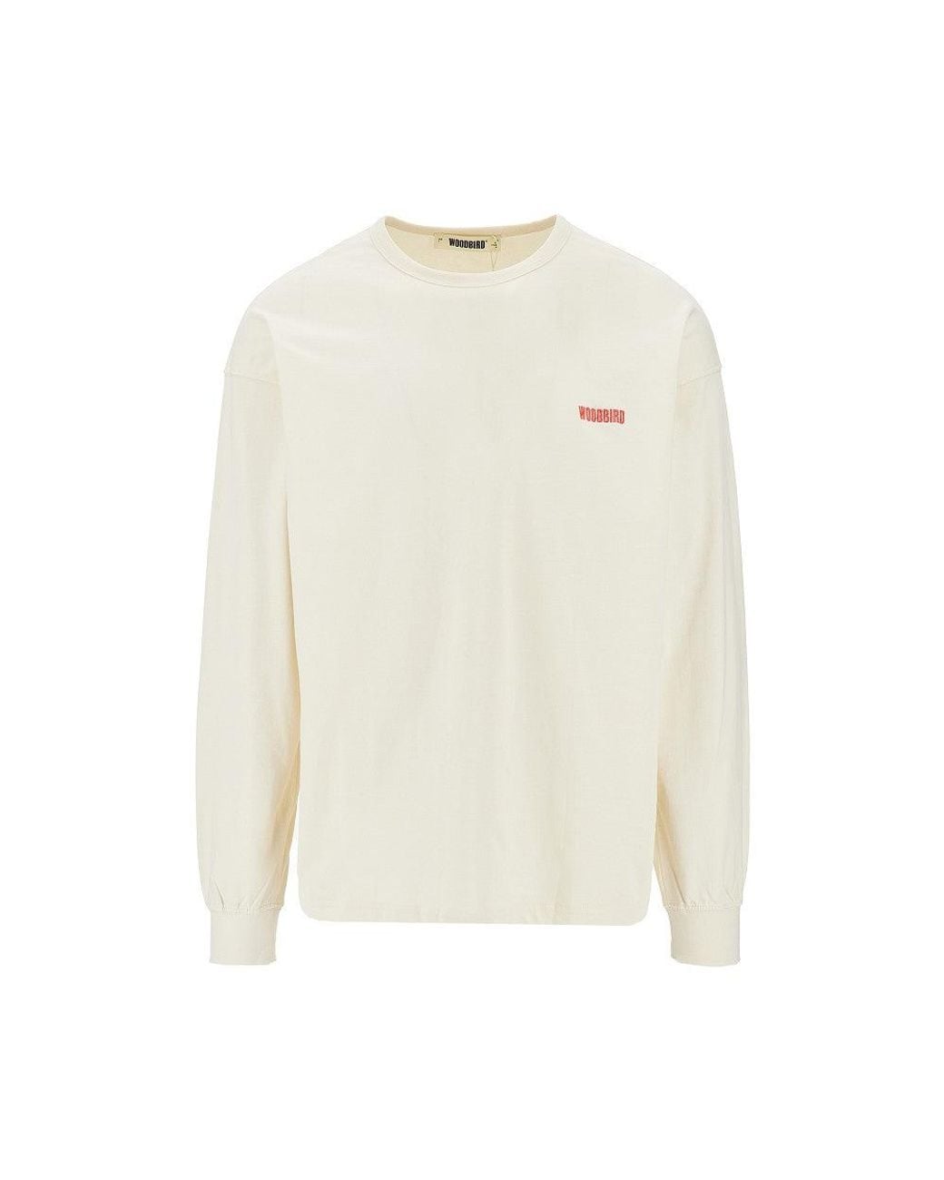 Woodbird White 'Wbjoes Mono' Long-Sleeved T-Shirt for men