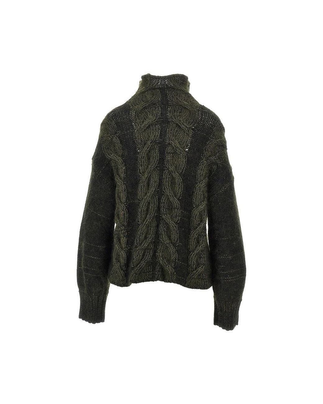 Khaite Black 'Nico' Cable-Knit Sweater