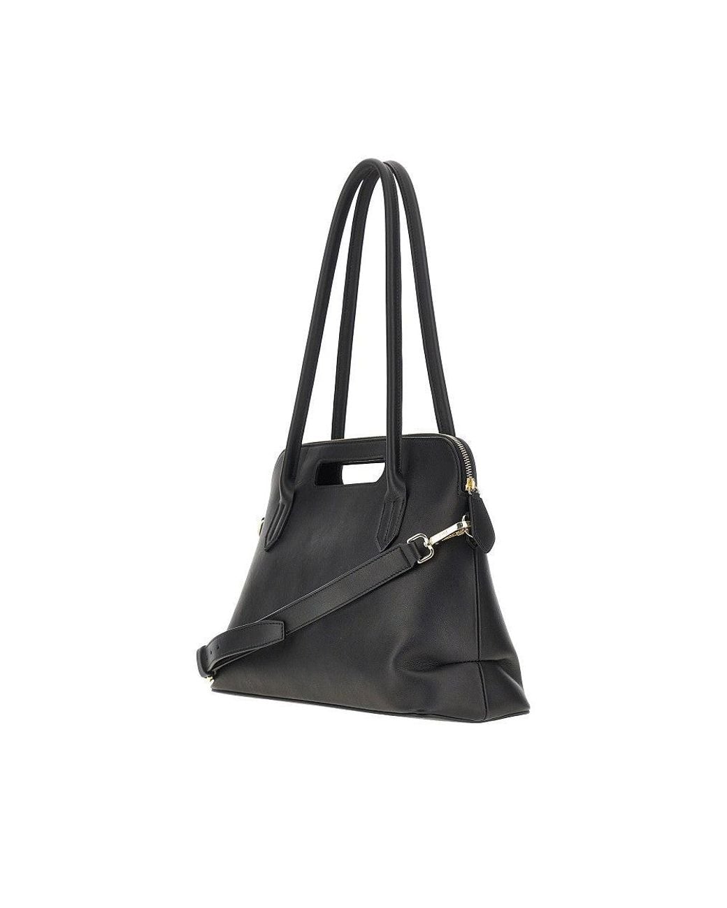 IOEF Black 'Dalia Promenade' Leather Tote Bag