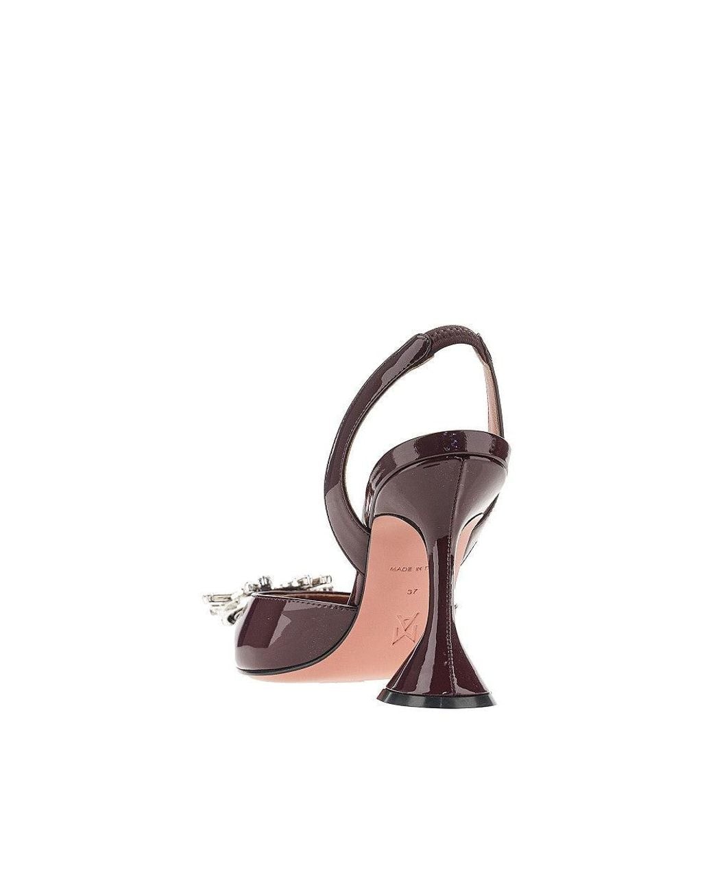 AMINA MUADDI Purple 'Begum Sling' Patent Leather Slingback Pumps