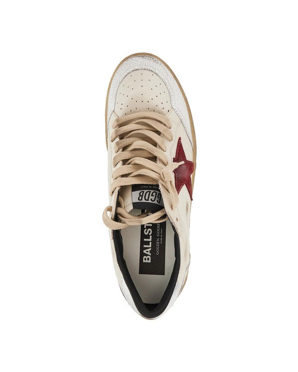 Golden Goose Deluxe Brand Brown 'Ballstar' Leather Sneakers for men
