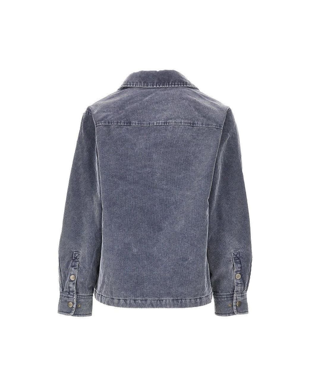 Prohibited Blue 'Old Campus' Padded Overshirt for men
