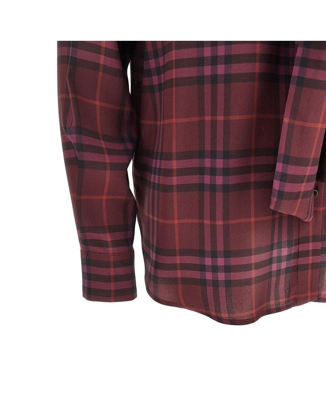 Burberry Purple Check Silk Shirt