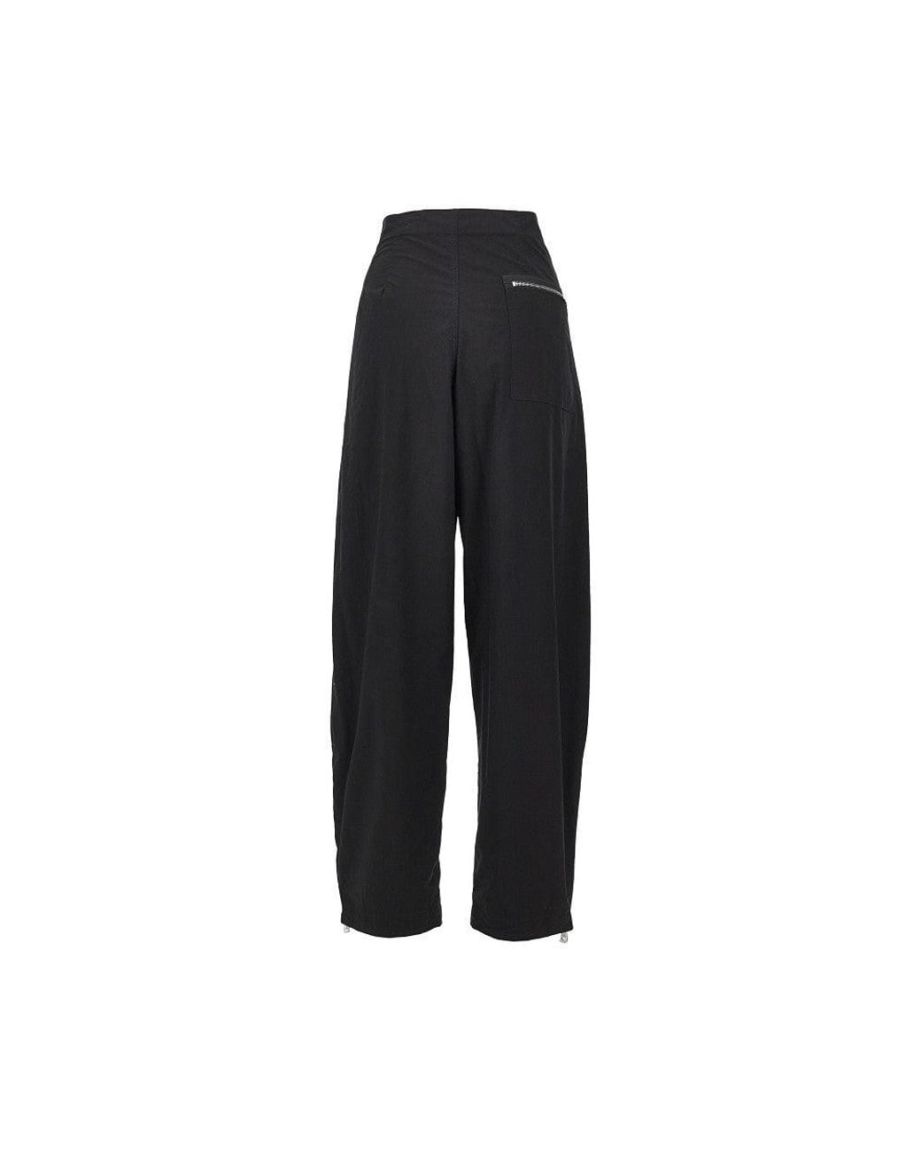 Fendi Black Parachute Canvas Barrel Leg Cargo Pants