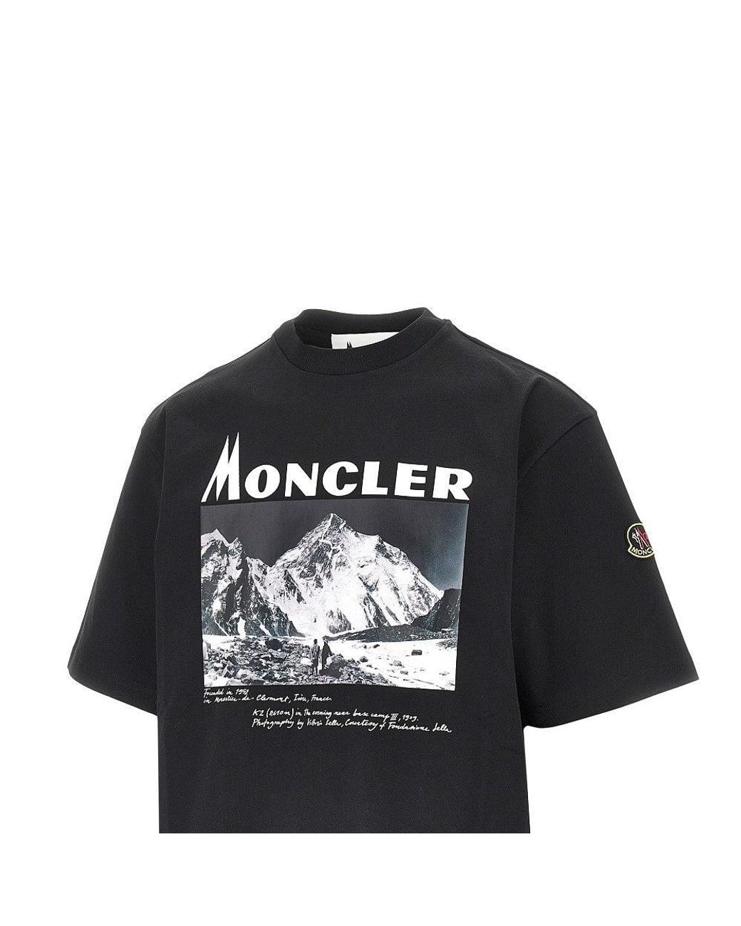 Moncler Black Re-Icons T-Shirt for men
