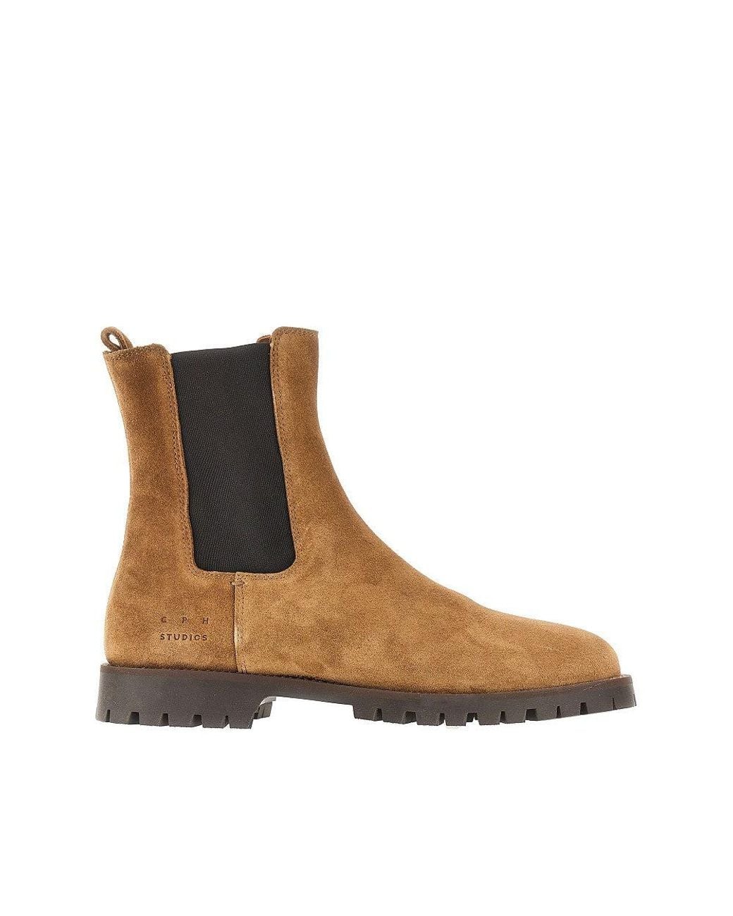 COPENHAGEN Brown Suede Leather Chelsea Boots for men