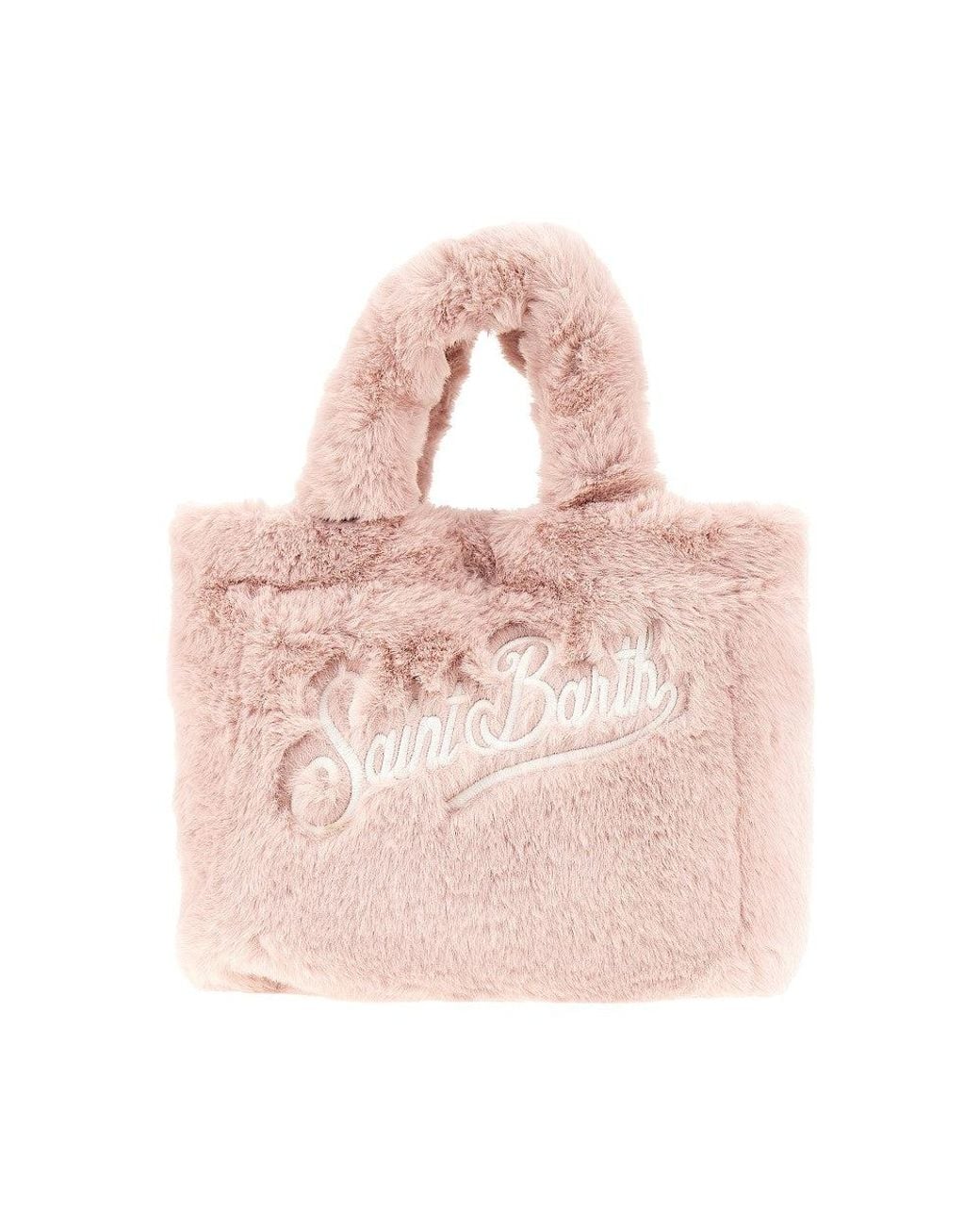 Mc2 Saint Barth Pink 'Mini Vanity' Faux Fur Bag