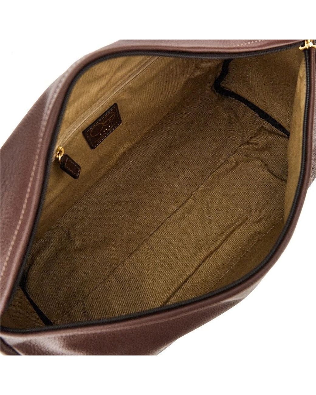 IOEF Brown Grained Leather 'Jill' Bag
