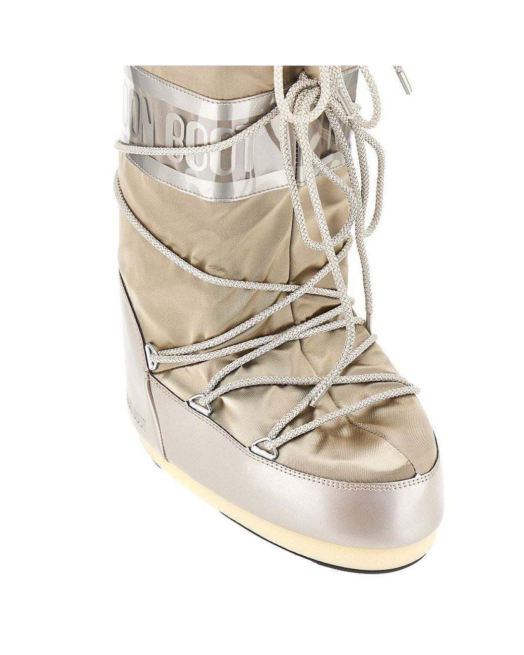 Moon Boot Natural 'Icon Glance' Nylon Boots