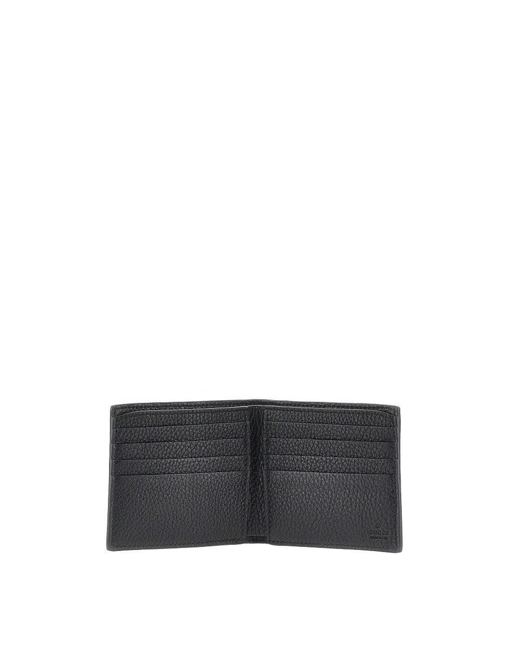 Gucci Red Web Intarsia Leather Bi-Fold Wallet for men