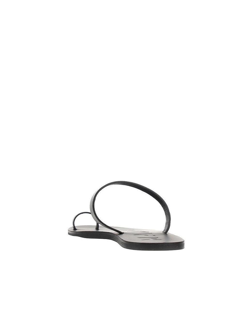 Manebí White Leather Thong Sandals