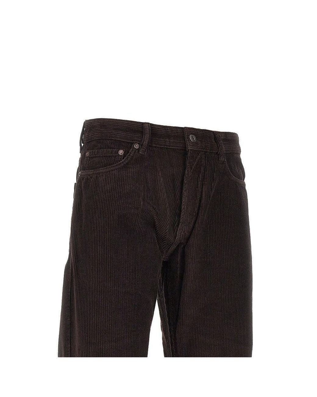 Emporio Armani Black 'J102' Corduroy Pants for men