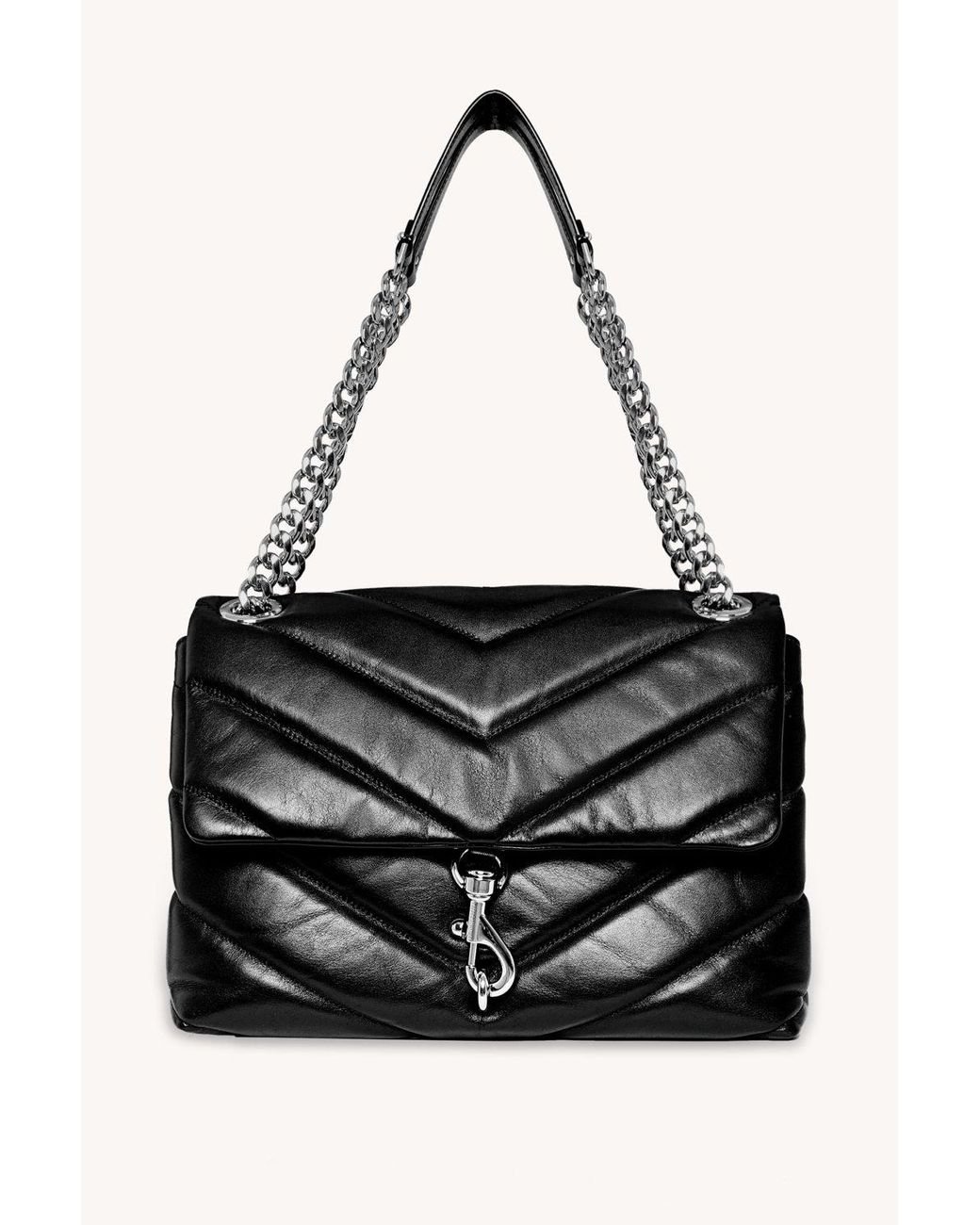 Rebecca Minkoff Leather Edie Maxi Shoulder Bag in Black Lyst