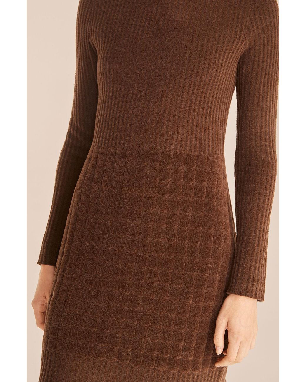 Rebecca Taylor Quilted Velvet Sweater 