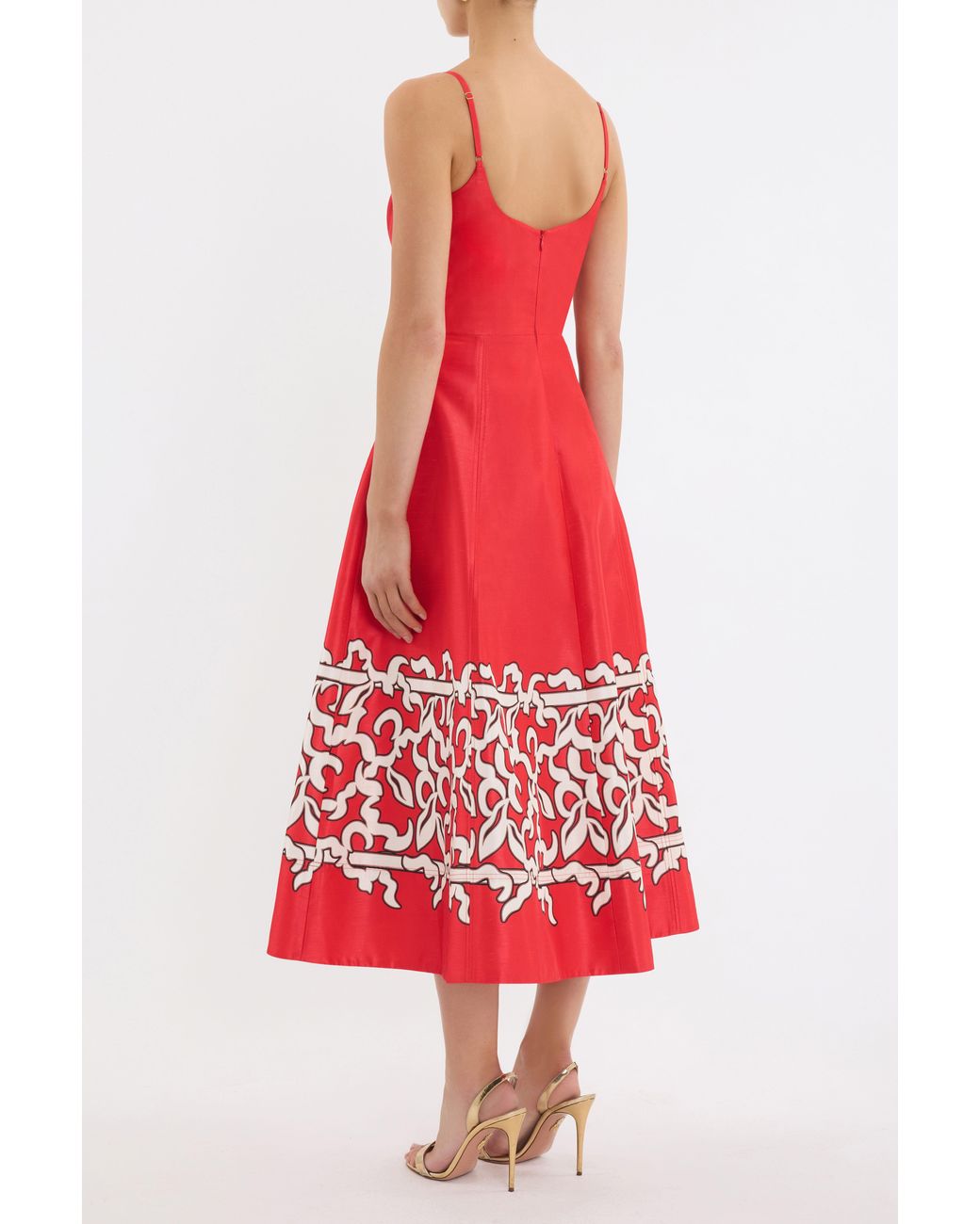 Rebecca Vallance Red Sundia Midi Dress