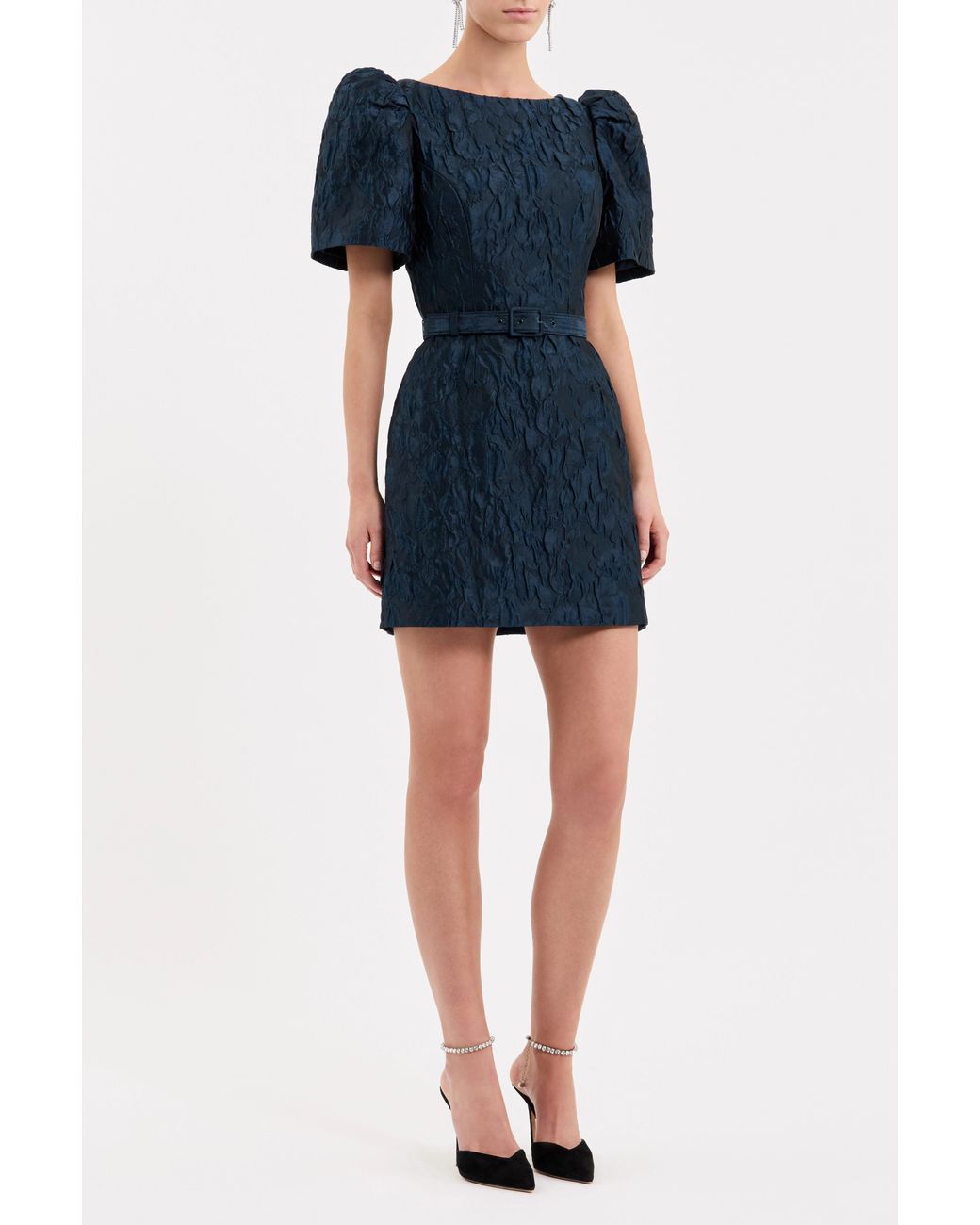 Rebecca Vallance Black Cascades Mini Dress