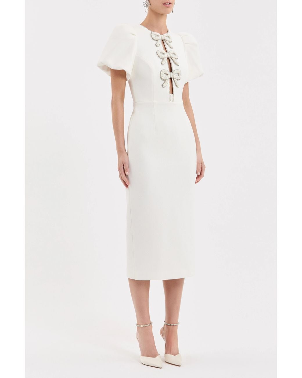 Rebecca Vallance White Dreamer Midi Dress