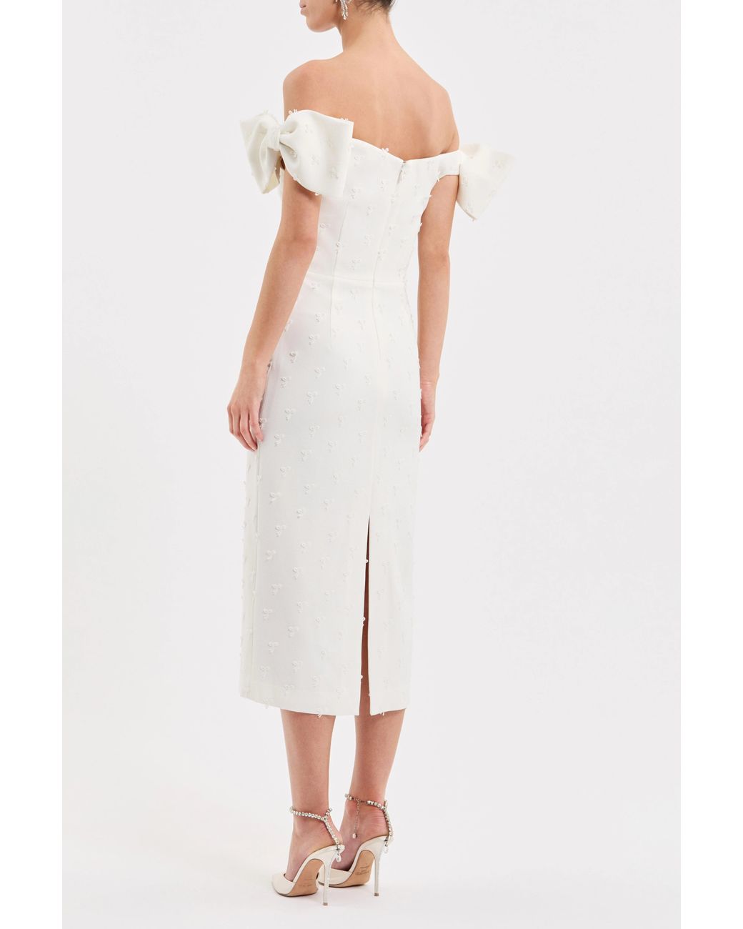 Rebecca Vallance White Mariee Midi Dress
