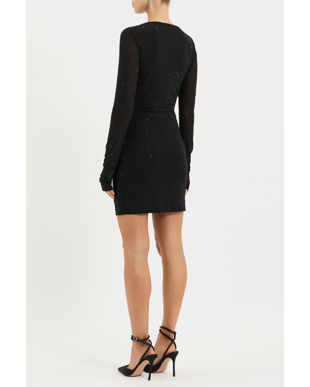 Rebecca Vallance Black Stardust Mini Dress