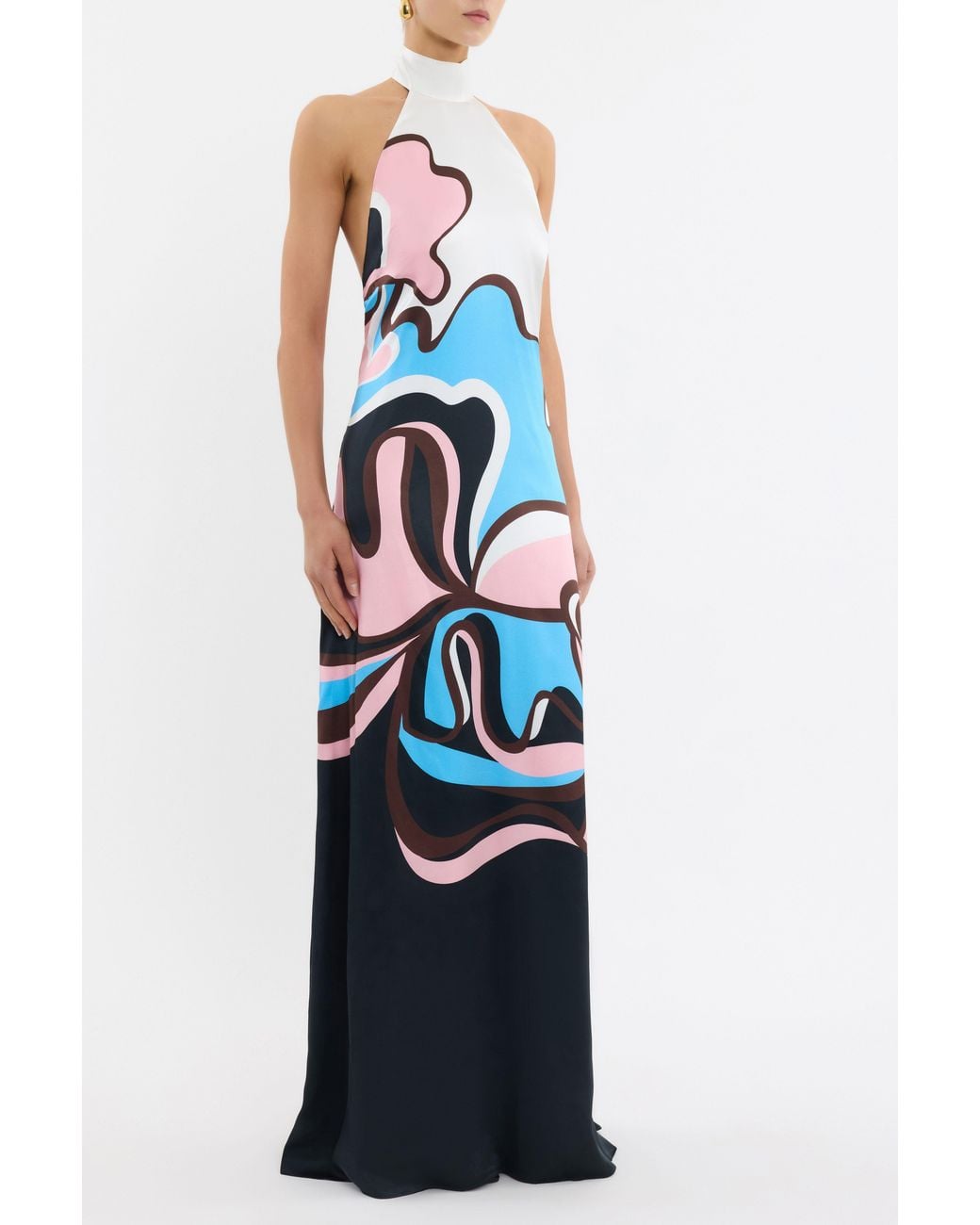 Rebecca Vallance White Barbados Breeze Halter Maxi Dress