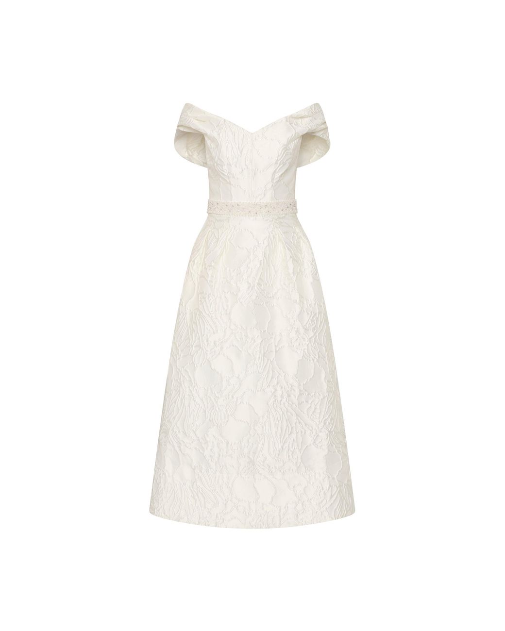 Rebecca Vallance White Winslet Midi Dress