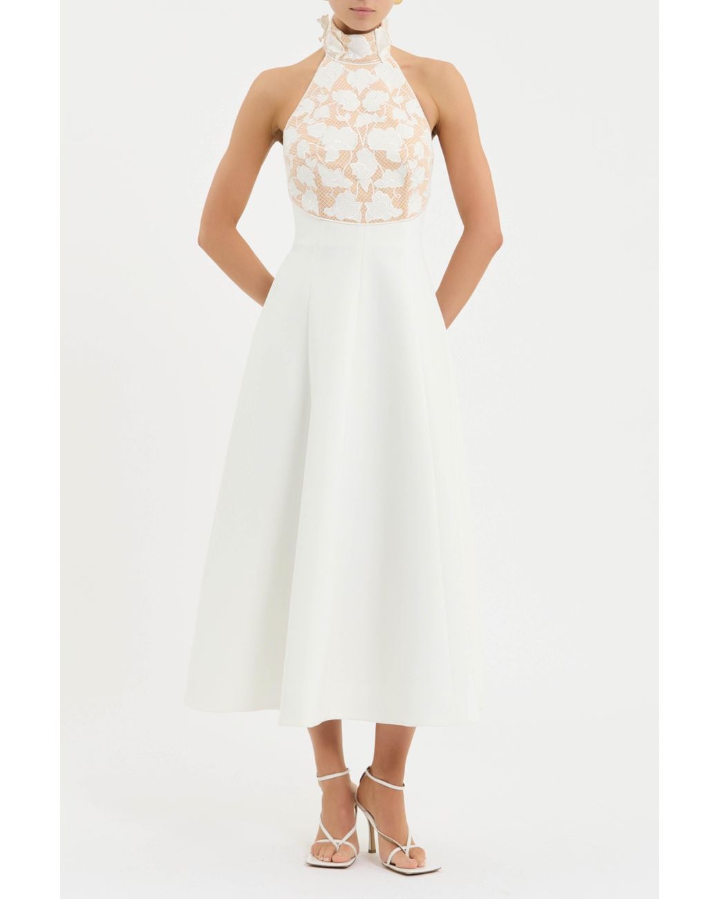 Rebecca Vallance White Parrish Midi Dress