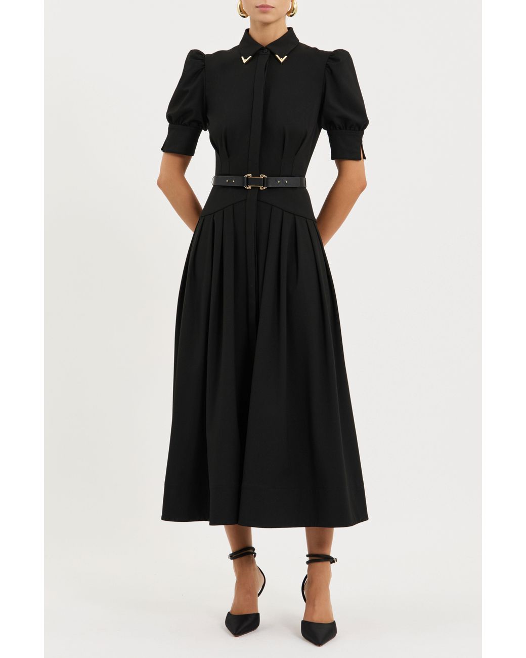 Rebecca Vallance Black Zendaya Midi Dress