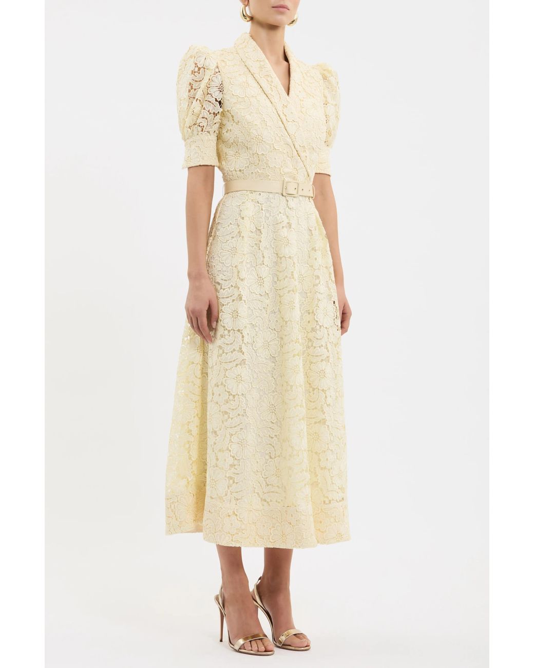 Rebecca Vallance Yellow Citrine Midi Dress