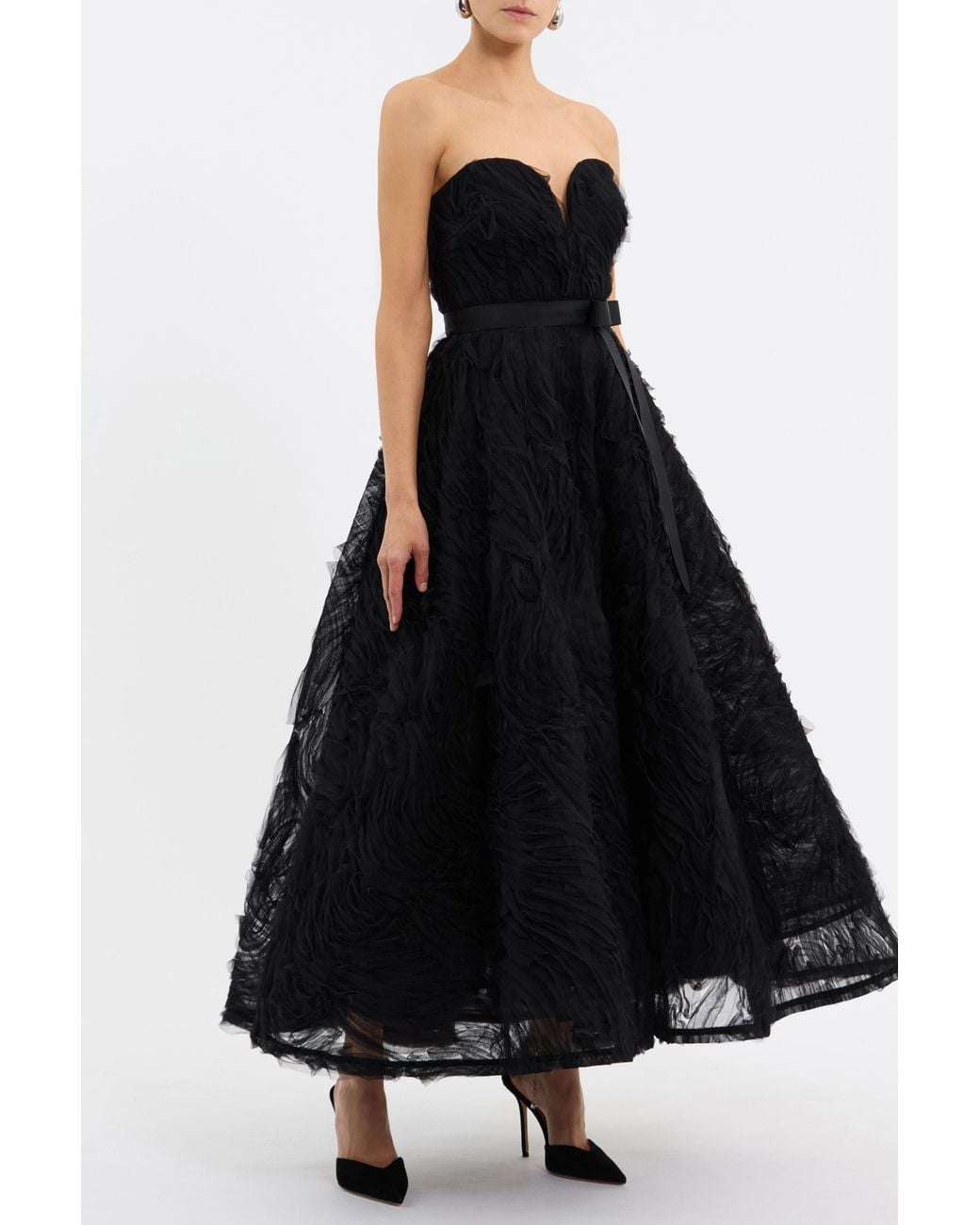 Rebecca Vallance Black Willow Midi Dress