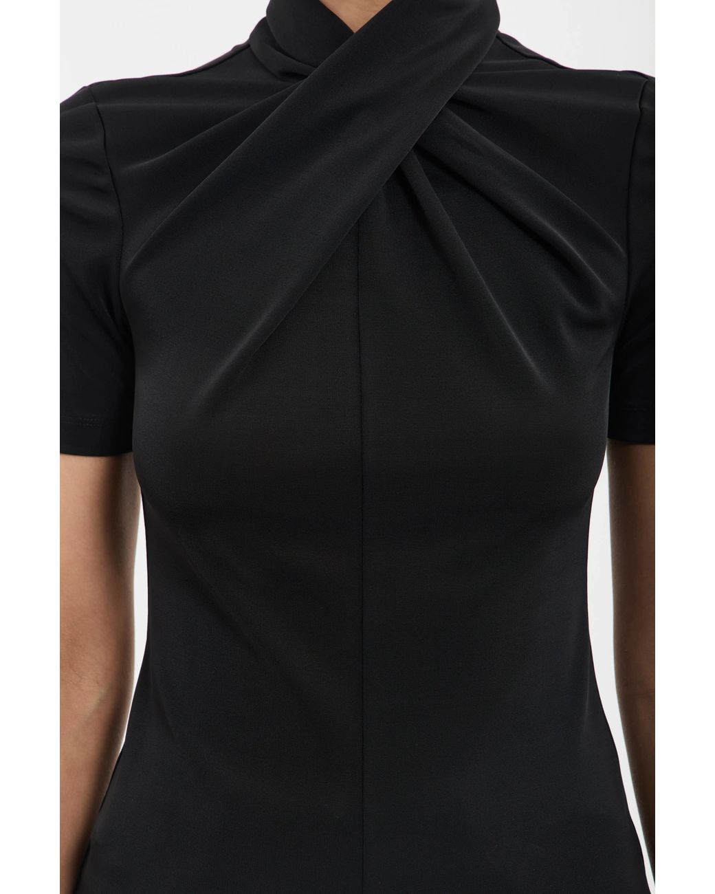 Rebecca Vallance Black Kiana Short Sleeve Top