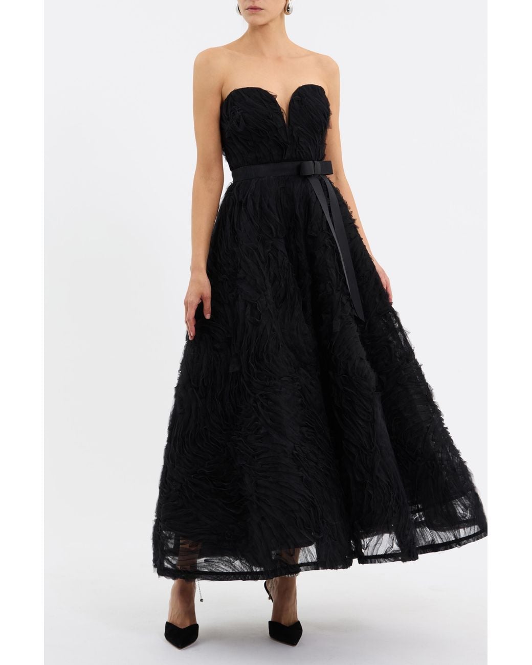 Rebecca Vallance Black Willow Midi Dress