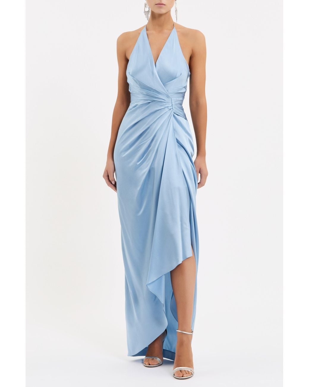 Rebecca Vallance Blue Billy V Neck Maxi Dress