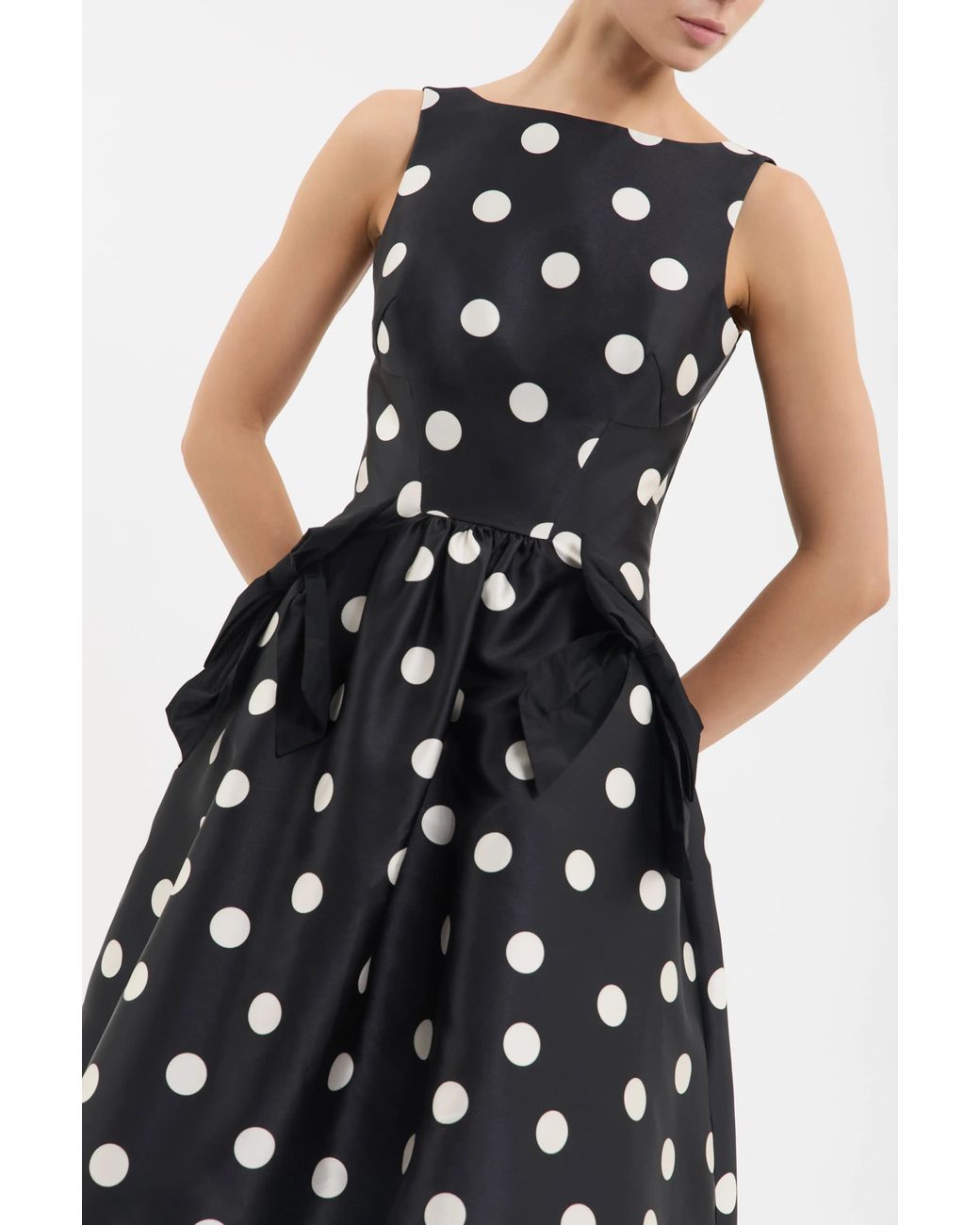 Rebecca Vallance Black Bacio Midi Dress