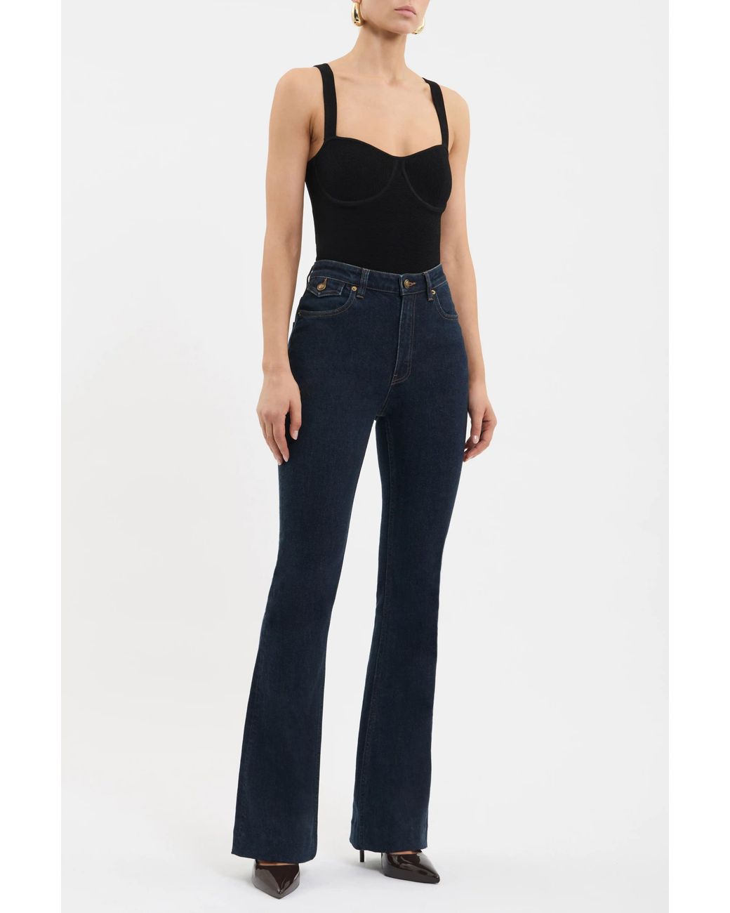 Rebecca Vallance Black Gisele Flare Jean