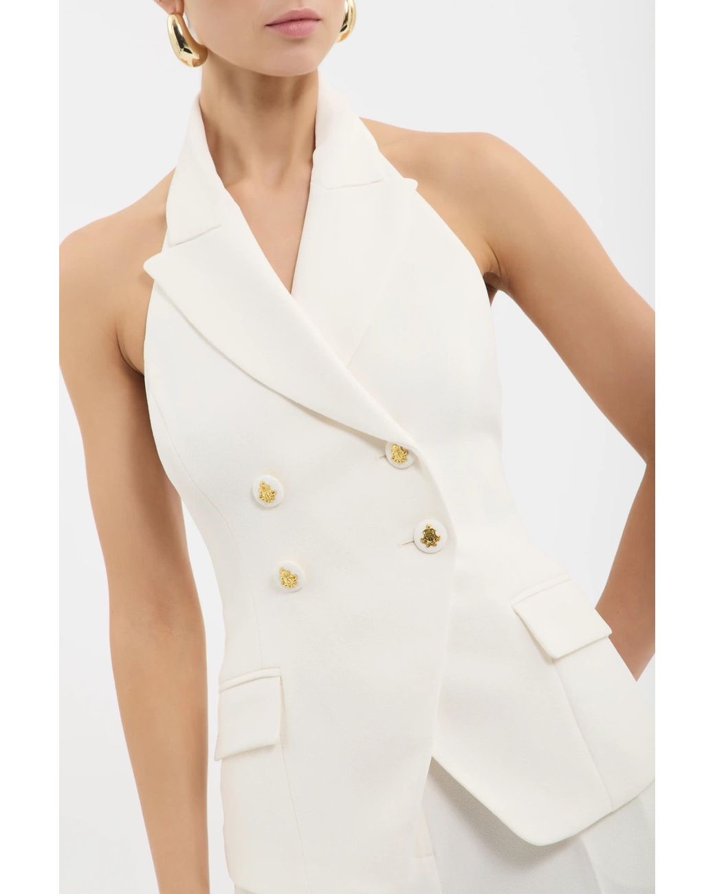 Rebecca Vallance White Odilia Vest Top