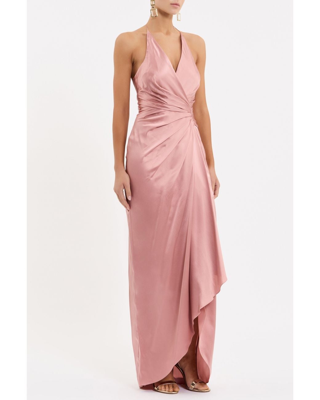 Rebecca Vallance Pink Billy V Neck Maxi Dress