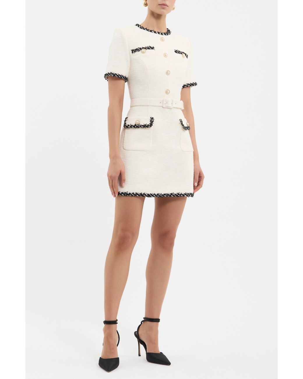 Rebecca Vallance White Jacquie Mini Dress