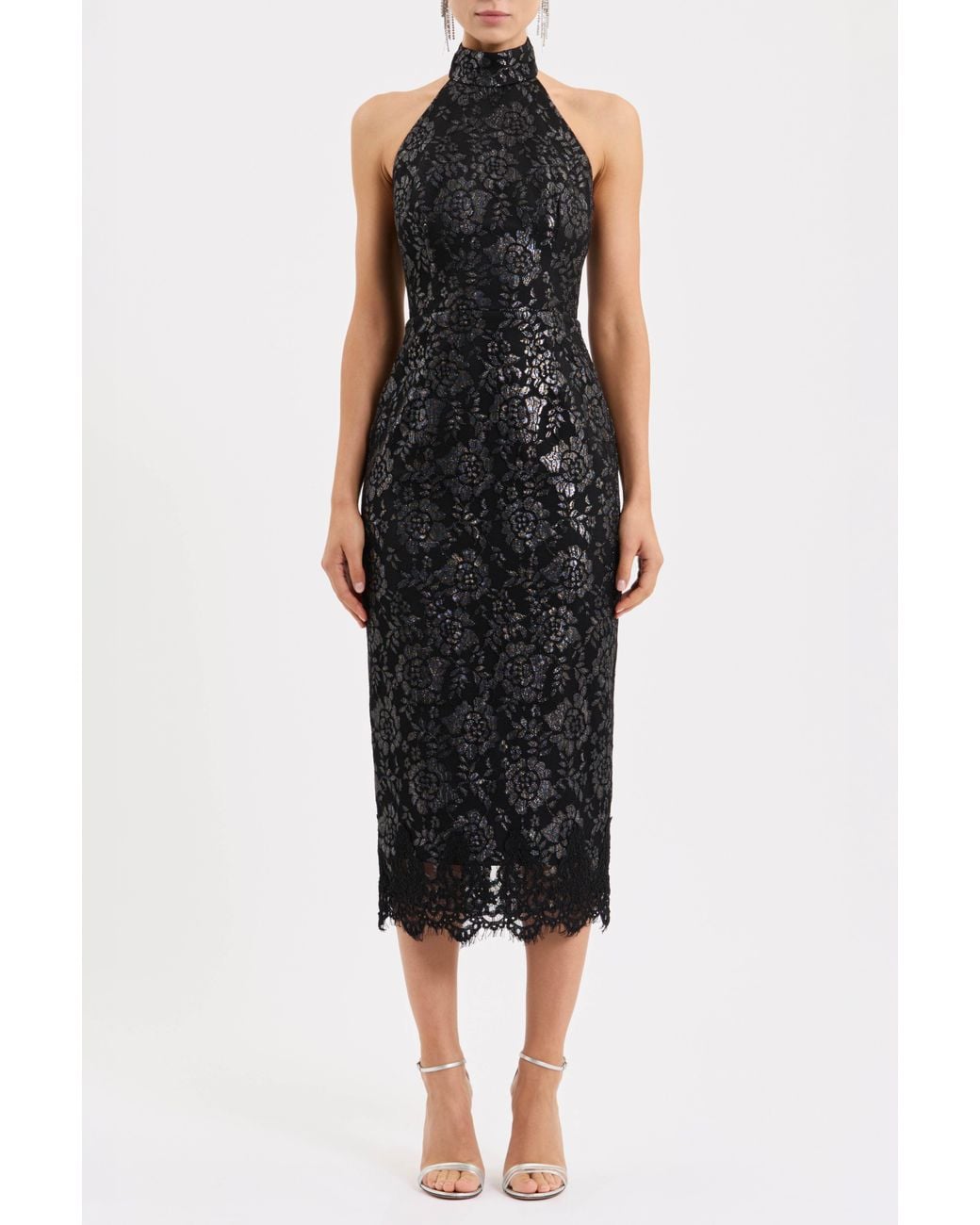 Rebecca Vallance Black Francaise Midi Dress