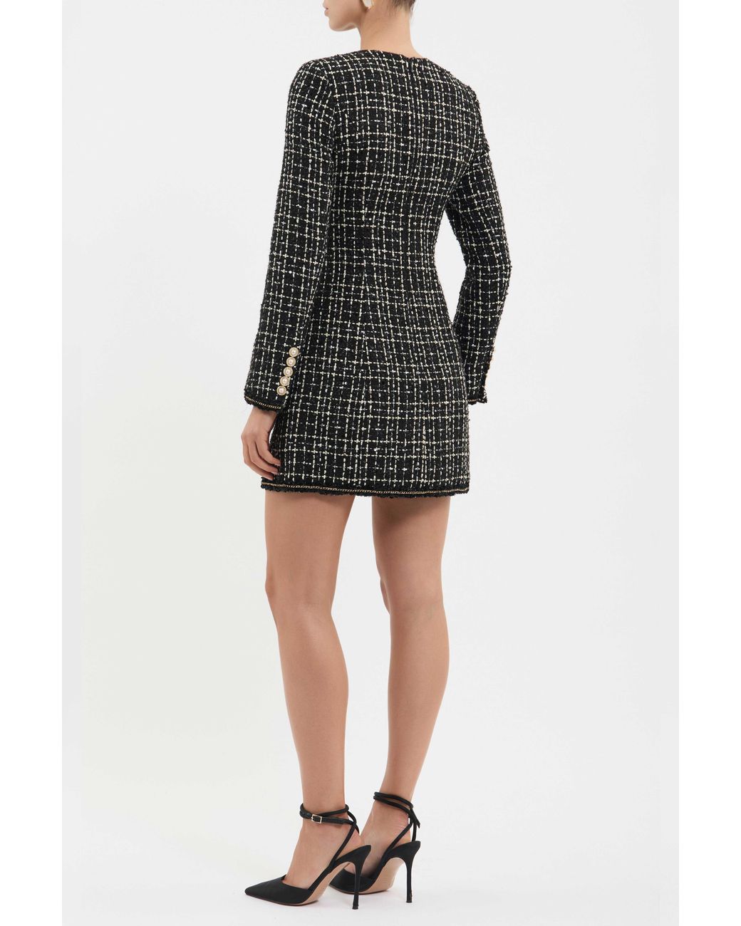 Rebecca Vallance Black Meringue Blazer Mini Dress