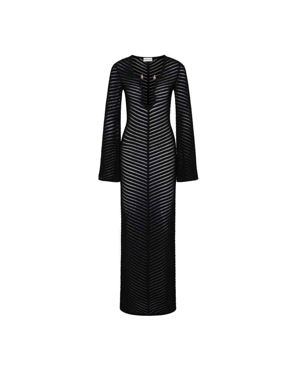 Rebecca Vallance Black Cassis Midi Dress