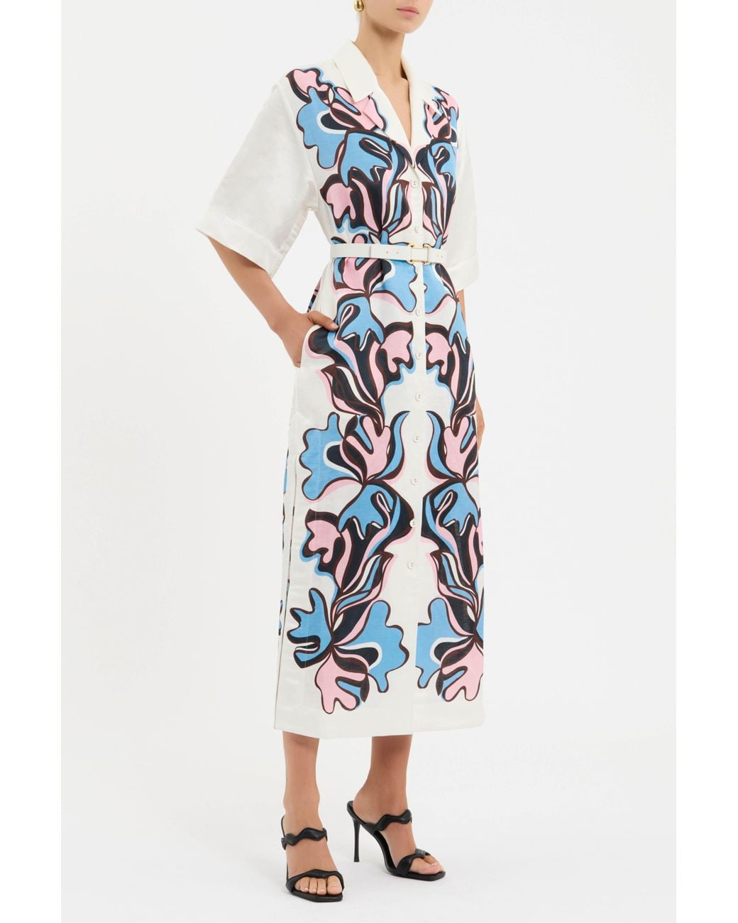 Rebecca Vallance Blue Barbados Breeze Midi Dress